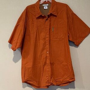 Columbia Men's Casual Button Down Shirt - Orange